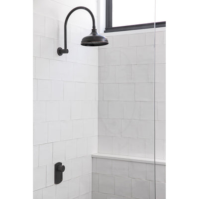 PHOENIX NOSTALGIA VINTAGE SHOWER ARM AND ROSE 200MM ANTIQUE BLACK