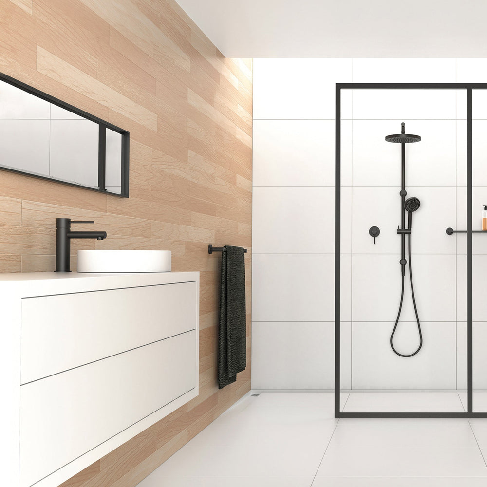 PHOENIX VIVID SLIMLINE BASIN MIXER 166MM MATTE BLACK