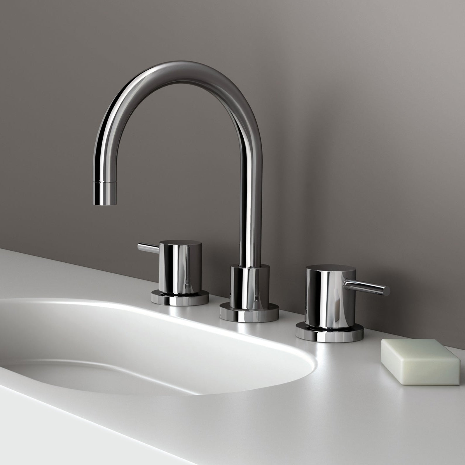 PHOENIX VIVID PIN LEVER GOOSENECK BASIN SET SWIVEL OUTLET 187MM CHROME