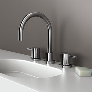 PHOENIX VIVID PIN LEVER GOOSENECK BASIN SET SWIVEL OUTLET 187MM CHROME