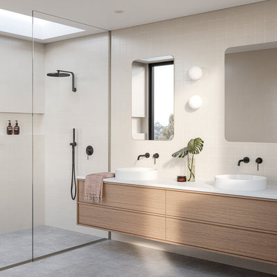 PHOENIX VIVID SLIMLINE SWITCHMIX SHOWER / BATH DIVERTER MIXER COMPLETE KIT MATTE BLACK