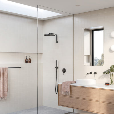 PHOENIX VIVID SHOWER ROSE ROUND 300MM MATTE BLACK