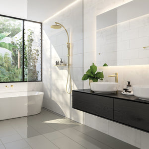 PHOENIX VIVID TWIN SHOWER BRUSHED GOLD