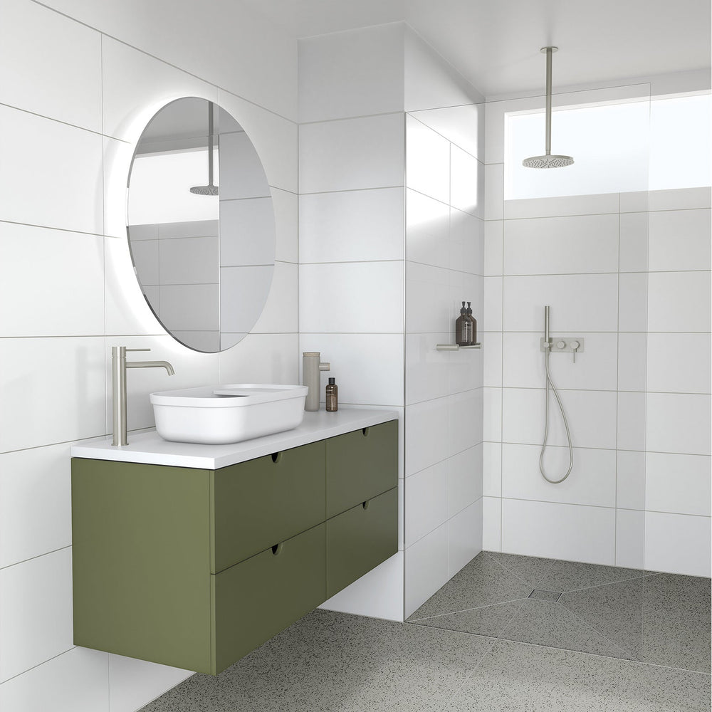 PHOENIX VIVID SHOWER ROSE ROUND 230MM BRUSHED NICKEL