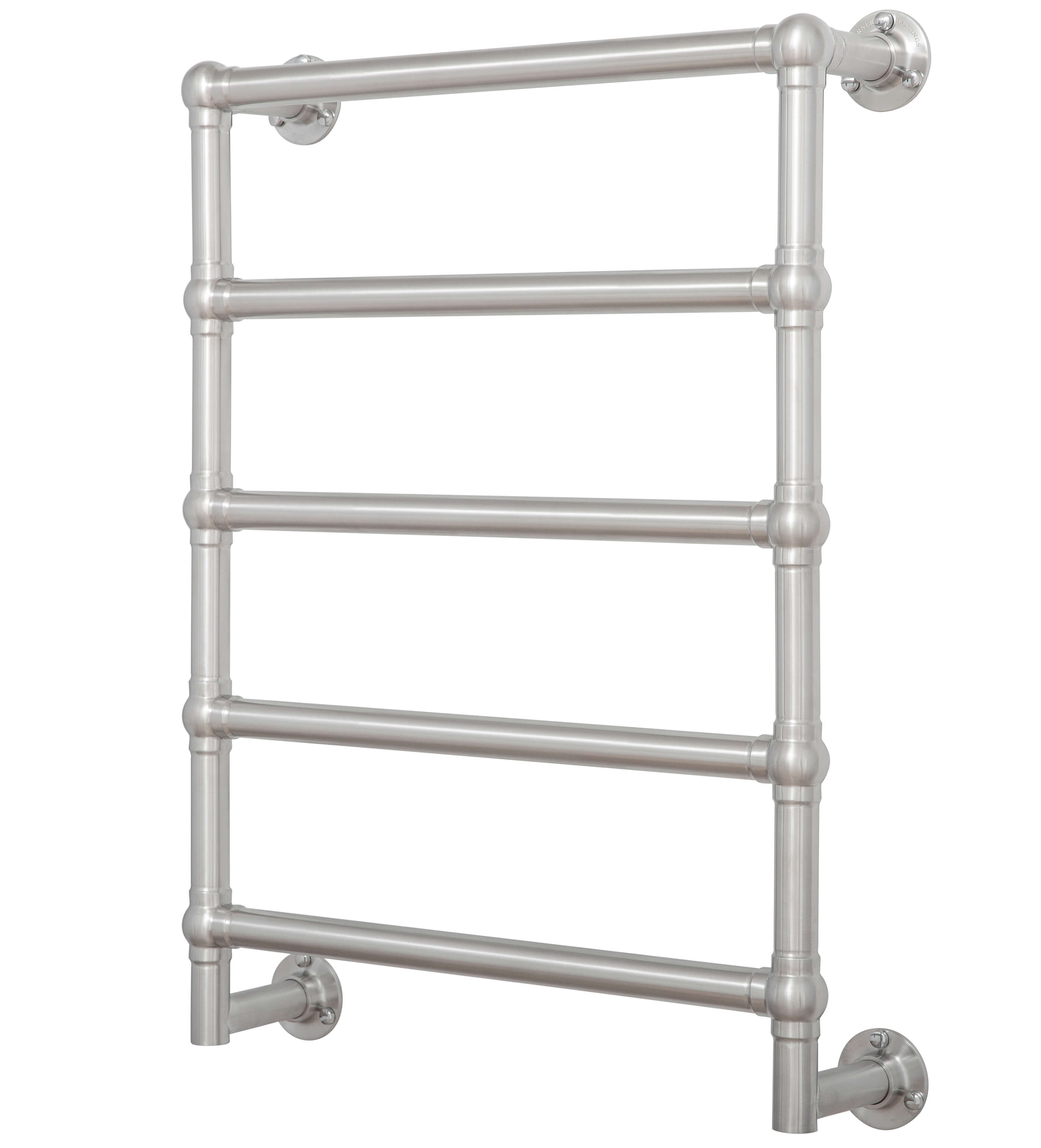 TURNER HASTINGS MAYER LIQUID-FILLED HEATED TOWEL RAIL BRUSHED NICKEL 600MM