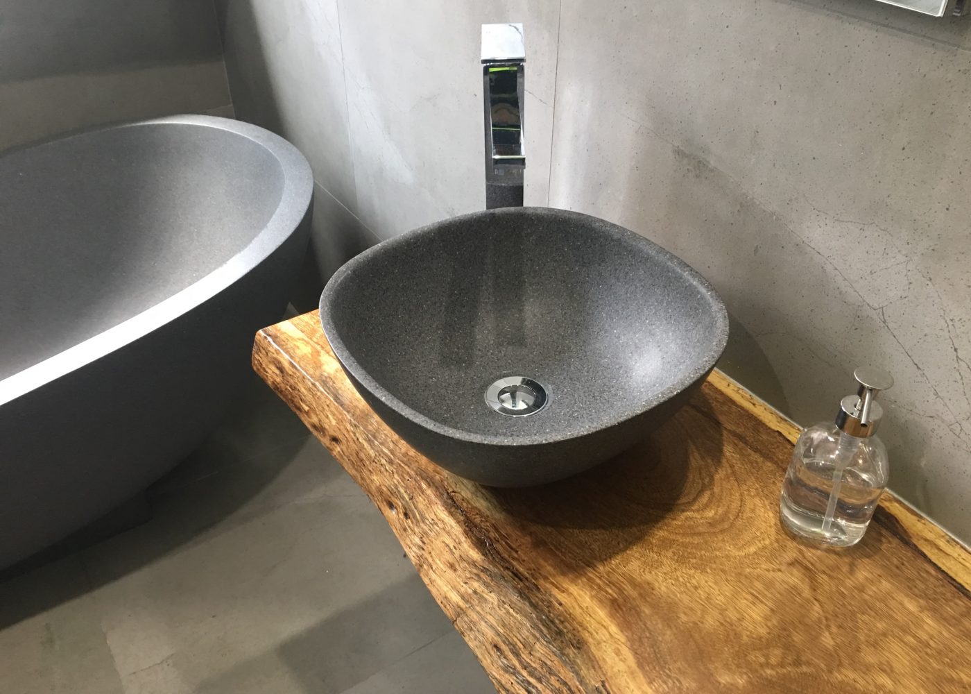 PIETRA BIANCA MARCELLO ABOVE COUNTER STONE BASIN WITH CUSTOM COLOURS 350MM