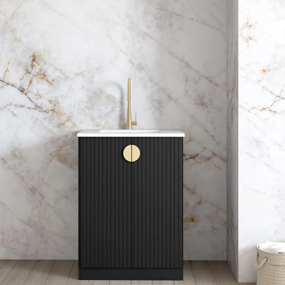 OTTI MARLO MATTE BLACK 630MM BASE LAUNDRY CABINET
