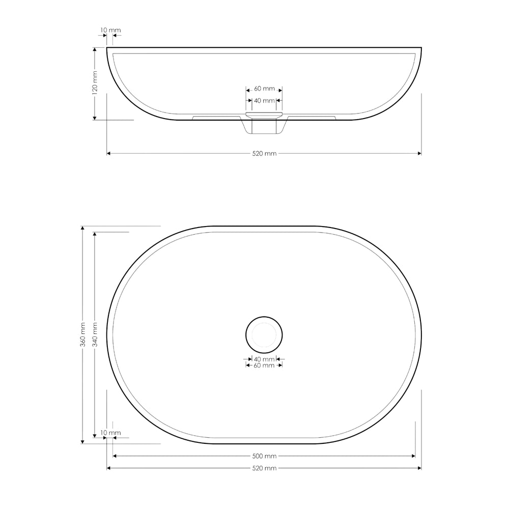 MADU MAEVE ABOVE COUNTER BASIN TERRAZO STONE GREY 520MM