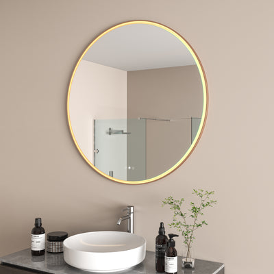 RADIANT HEATING AURA OLËK LED MIRROR BRUSHED BRONZE 1000MM