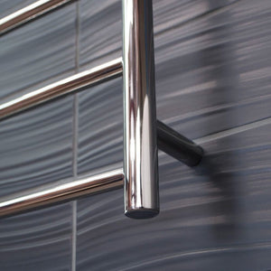RADIANT HEATING 10-BARS ROUND NON-HEATED TOWEL RAIL CHROME 430MM