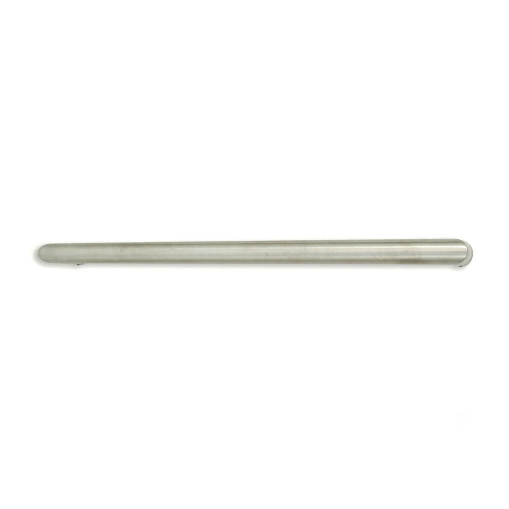 RADIANT HEATING NON-HEATED ROUND SINGLE TOWEL RAIL BRUSHED SATIN 650MM