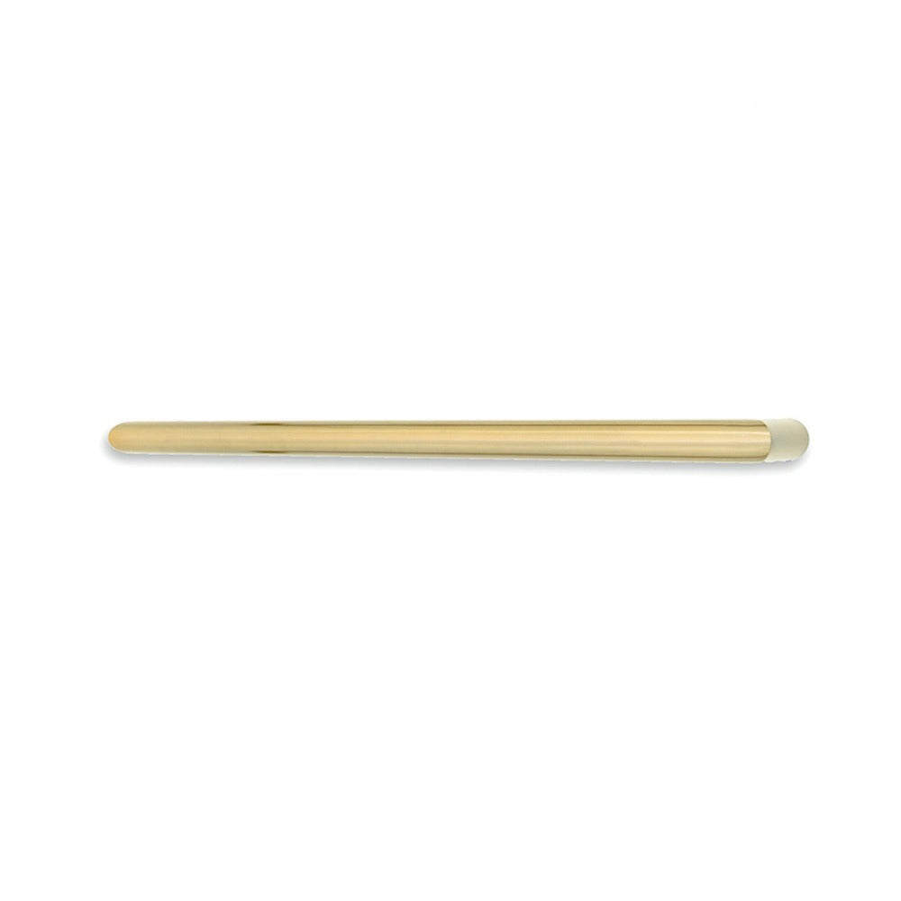 RADIANT HEATING NON-HEATED ROUND SINGLE TOWEL RAIL LIGHT GOLD 650MM