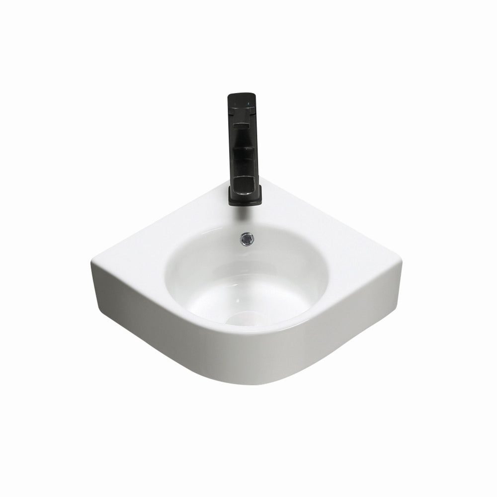 INFINITY WALL HUNG CERAMIC BASIN GLOSS WHITE 440MM
