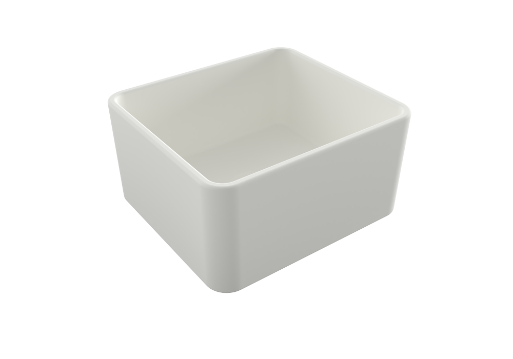 TURNER HASTINGS NOVI FINE FIRECLAY FARMHOUSE BUTLER SINK WITH OVERFLOW MATTE WHITE 500MM