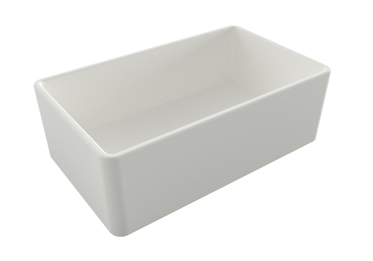 TURNER HASTINGS NOVI FARMHOUSE BUTLER SINK WITH OVERFLOW MATTE WHITE 765MM