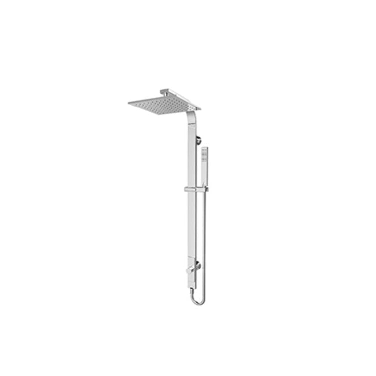 NERO ASTRA RAIN SQUARE TWIN SHOWER WITH SINGLE HOSE CHROME