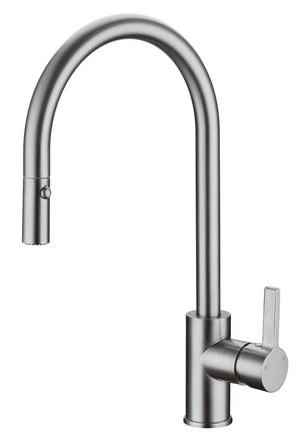 IKON OTUS PULL-OUT SINK MIXER 405MM BRUSHED NICKEL