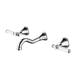 IKON CLASICO THREE PIECE BATH SET CHROME (CERAMIC HANDLE)