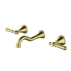 IKON CLASICO THREE PIECE BATH SET BRUSHED GOLD (BRASS HANDLE)