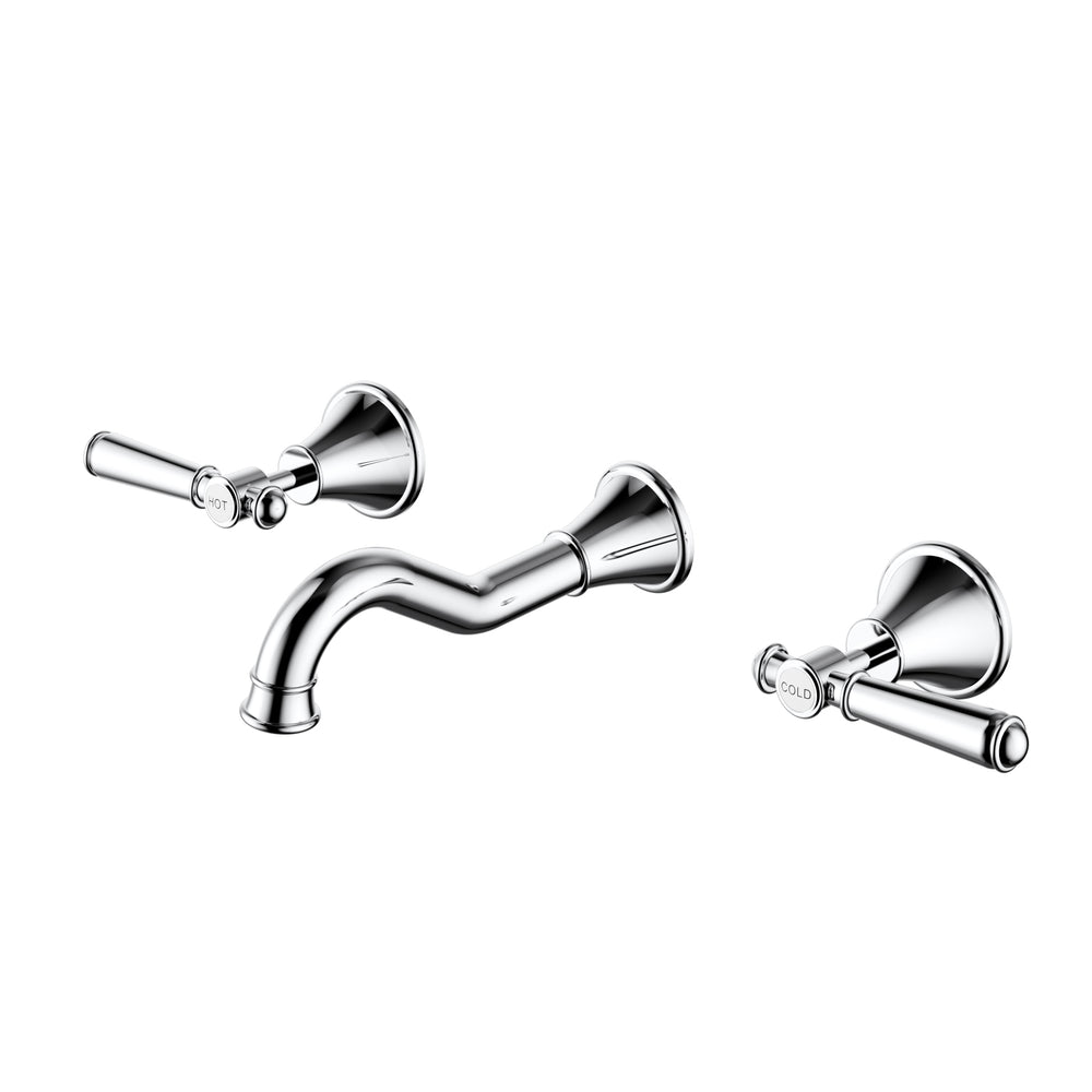IKON CLASICO THREE PIECE BATH SET CHROME (BRASS HANDLE)