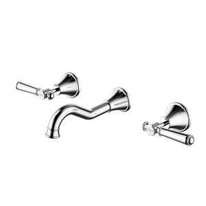 IKON CLASICO THREE PIECE BATH SET CHROME (BRASS HANDLE)