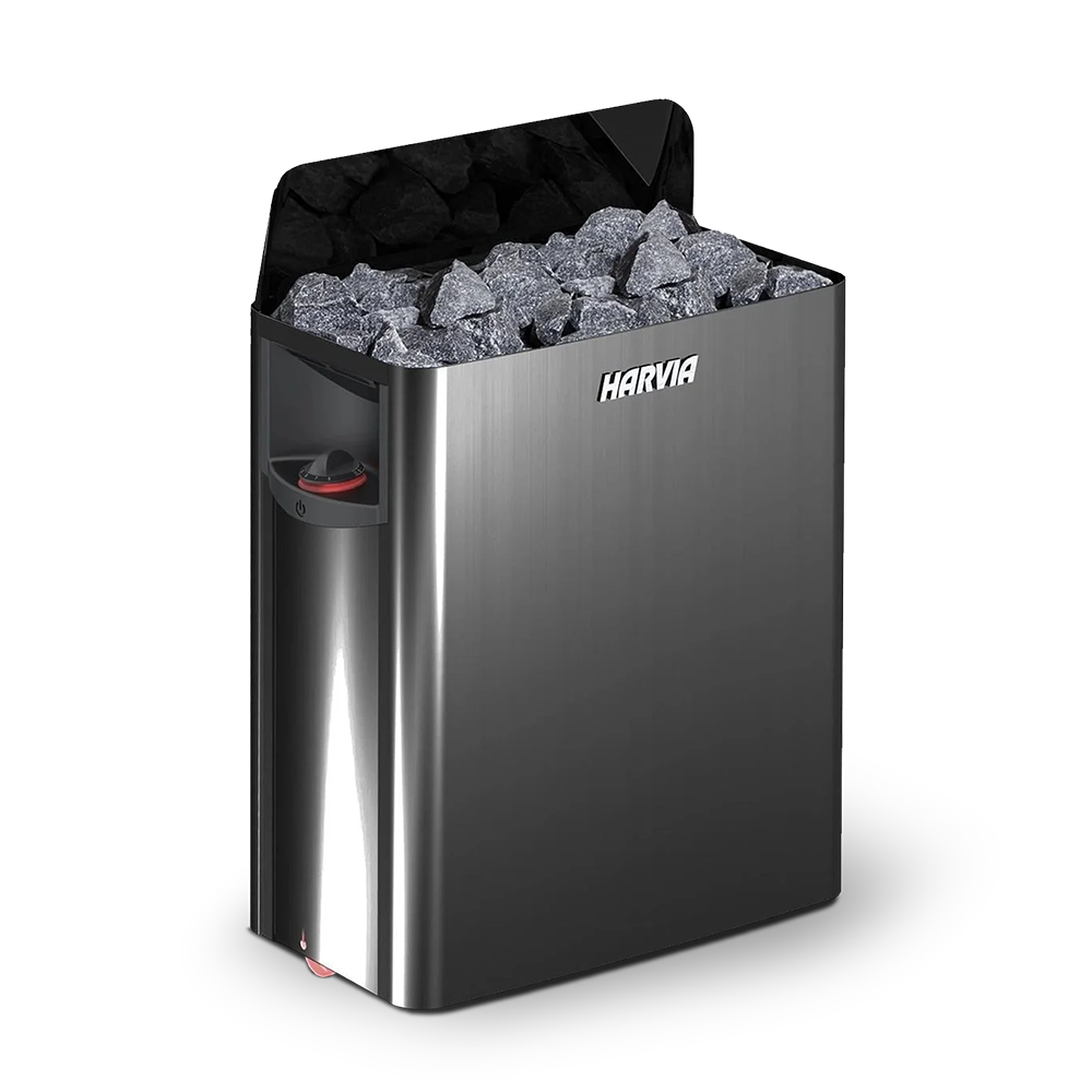 REVEL HARVIA MANUAL BLACK WALL HEATER 6KW - SW60