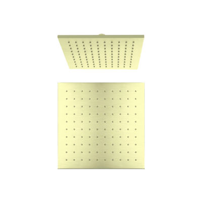 NERO SQUARE SHOWER HEAD 250MM BRUSHED GOLD