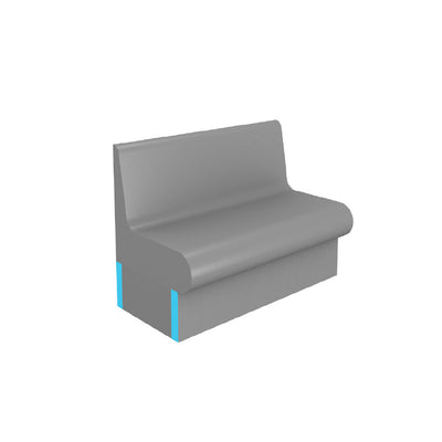 RADIANT HEATING THERMASHEET CURVED SHOWER SEAT WITH BACK 1200X586X870MM