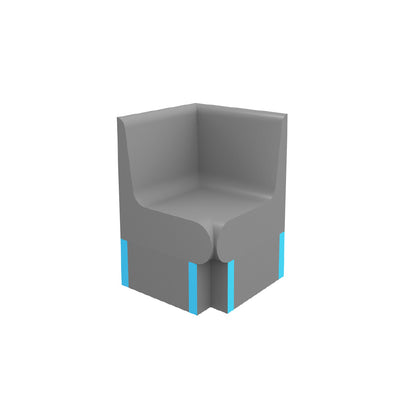 RADIANT HEATING THERMASHEET CURVED CORNER SHOWER SEAT WITH BACK 600X600X870MM