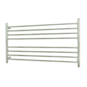 RADIANT HEATING 8-BARS ROUND HEATED TOWEL RAIL CHROME 180WATTS 1300MM