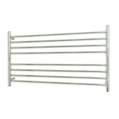 RADIANT HEATING 8-BARS ROUND HEATED TOWEL RAIL CHROME 180WATTS 1300MM