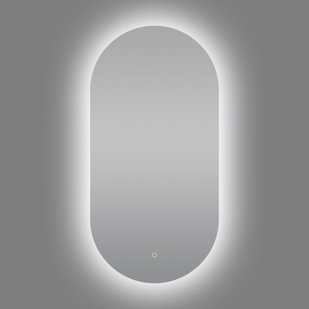 AQUAPERLA OVAL LED FRAMELESS MIRROR 500X1000MM
