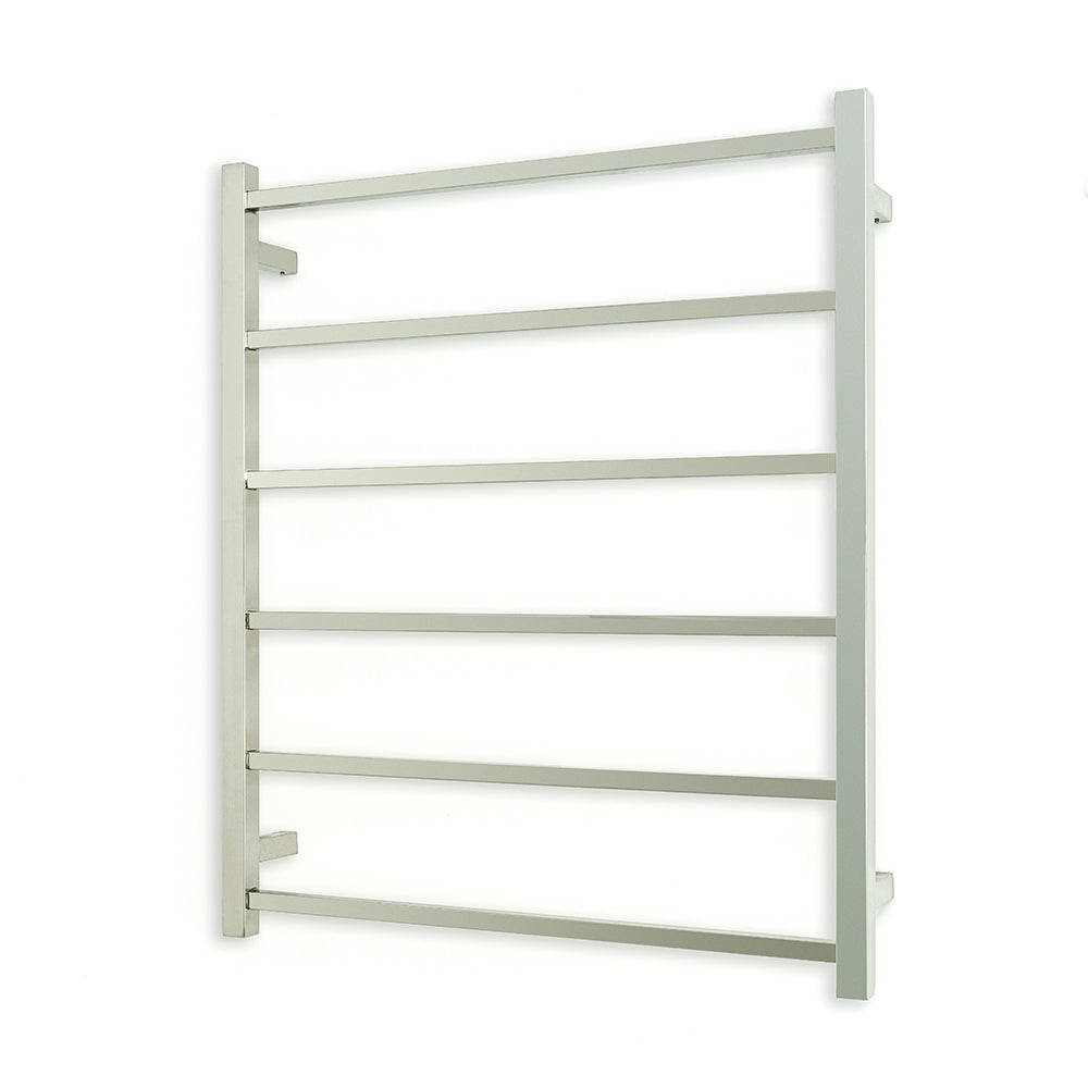 RADIANT HEATING 6-BARS SQUARE NON-HEATED TOWEL RAIL CHROME 700MM