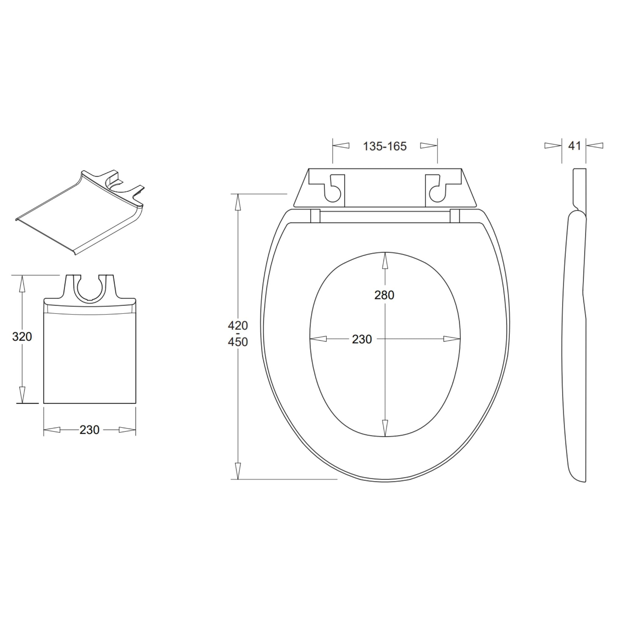 JOHNSON SUISSE MODE II LINKED TOILET SEAT WHITE