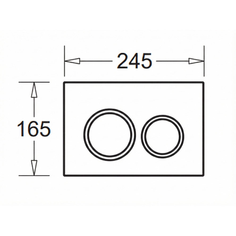 JOHNSON SUISSE IN-WALL ECONOFLUSH CIRCLE FLUSH BUTTON 245MM BLACK