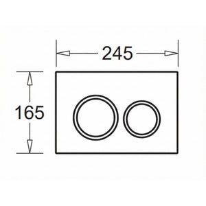 JOHNSON SUISSE IN-WALL ECONOFLUSH CIRCLE FLUSH BUTTON 245MM WHITE
