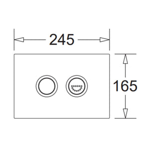 JOHNSON SUISSE IN-WALL ECONOFLUSH AIR PNEUMATIC FLAT FLUSH BUTTON 245MM WHITE