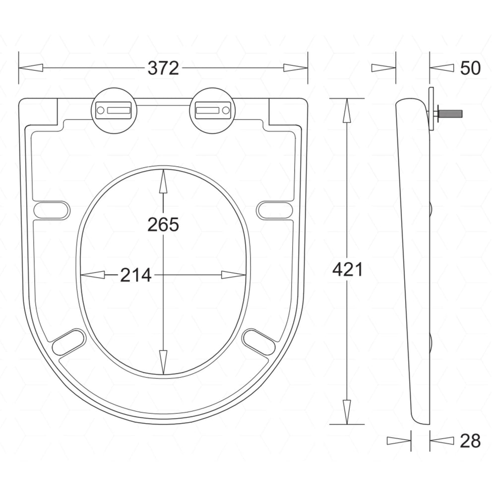 JOHNSON SUISSE GEMELLI RIMLESS FLOOR TO WALL AND WALL HUNG TOILET SEAT WHITE
