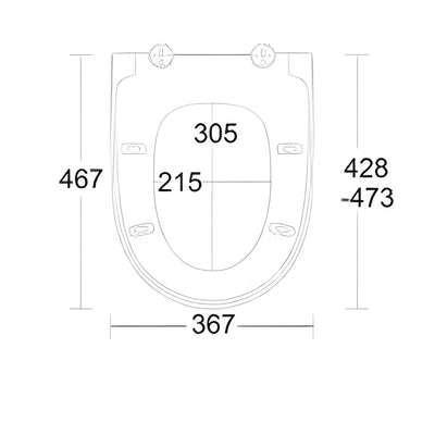 JOHNSON SUISSE VENEZIA STANDARD TOILET SEAT WHITE