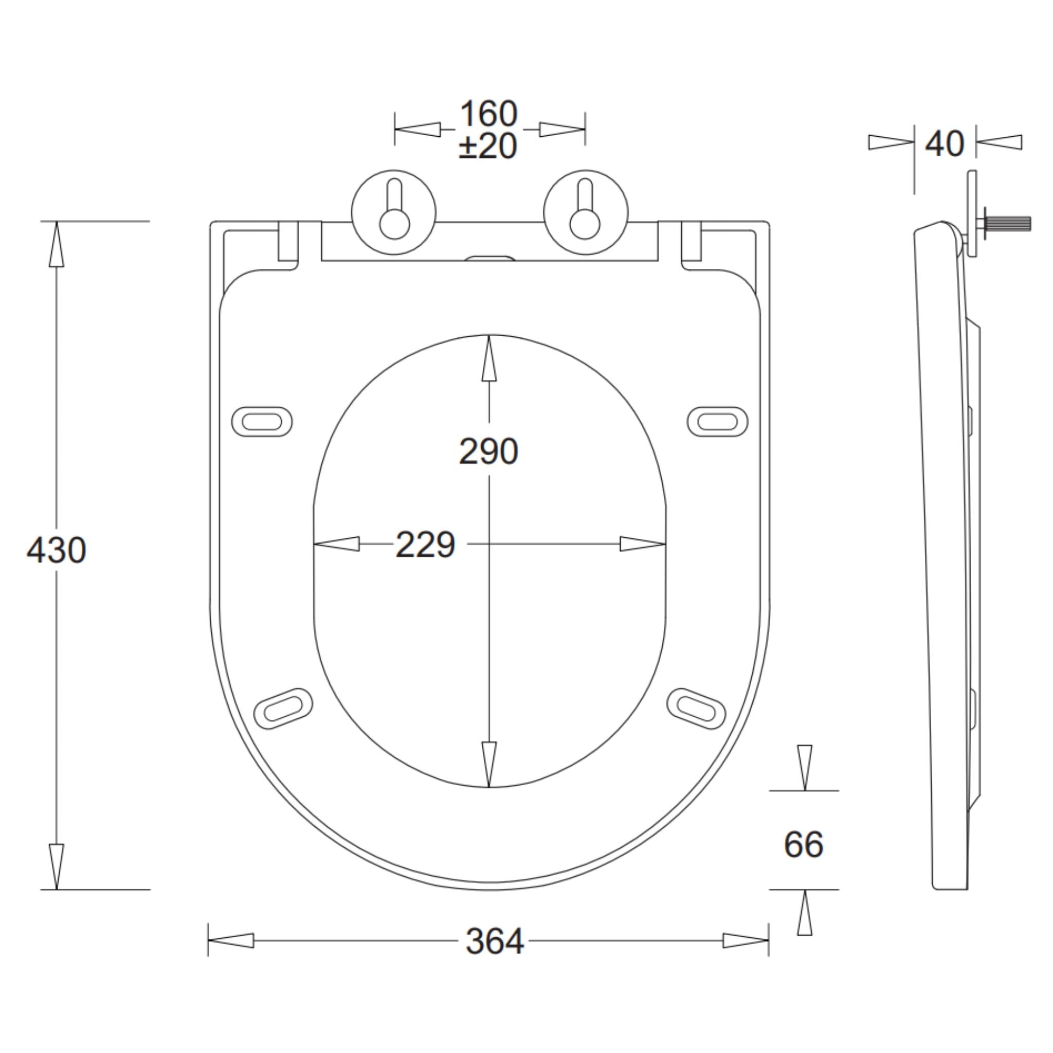 JOHNSON SUISSE VENEZIA COMPACT TOILET SEAT WHITE