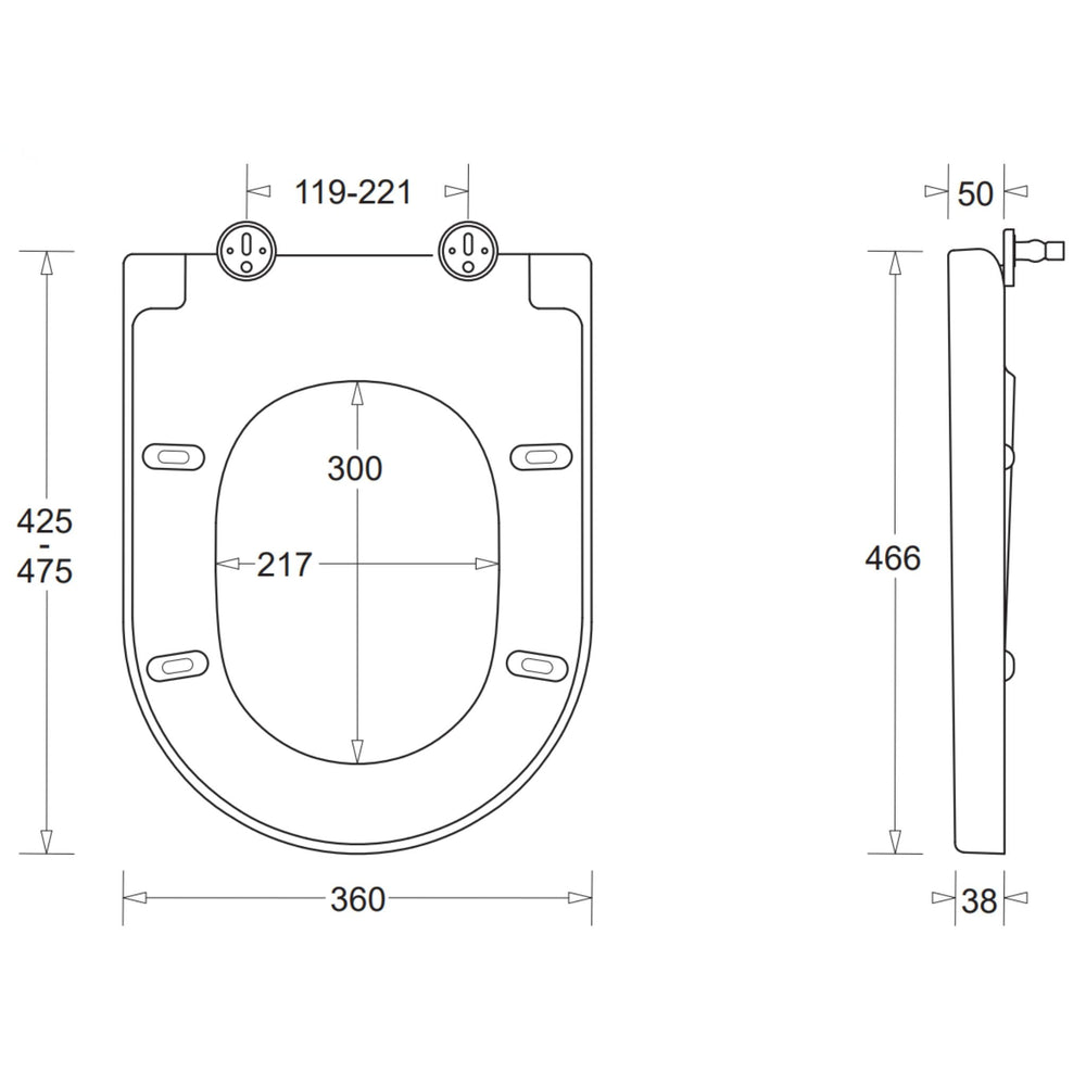 JOHNSON SUISSE ESTI TOILET SEAT WHITE