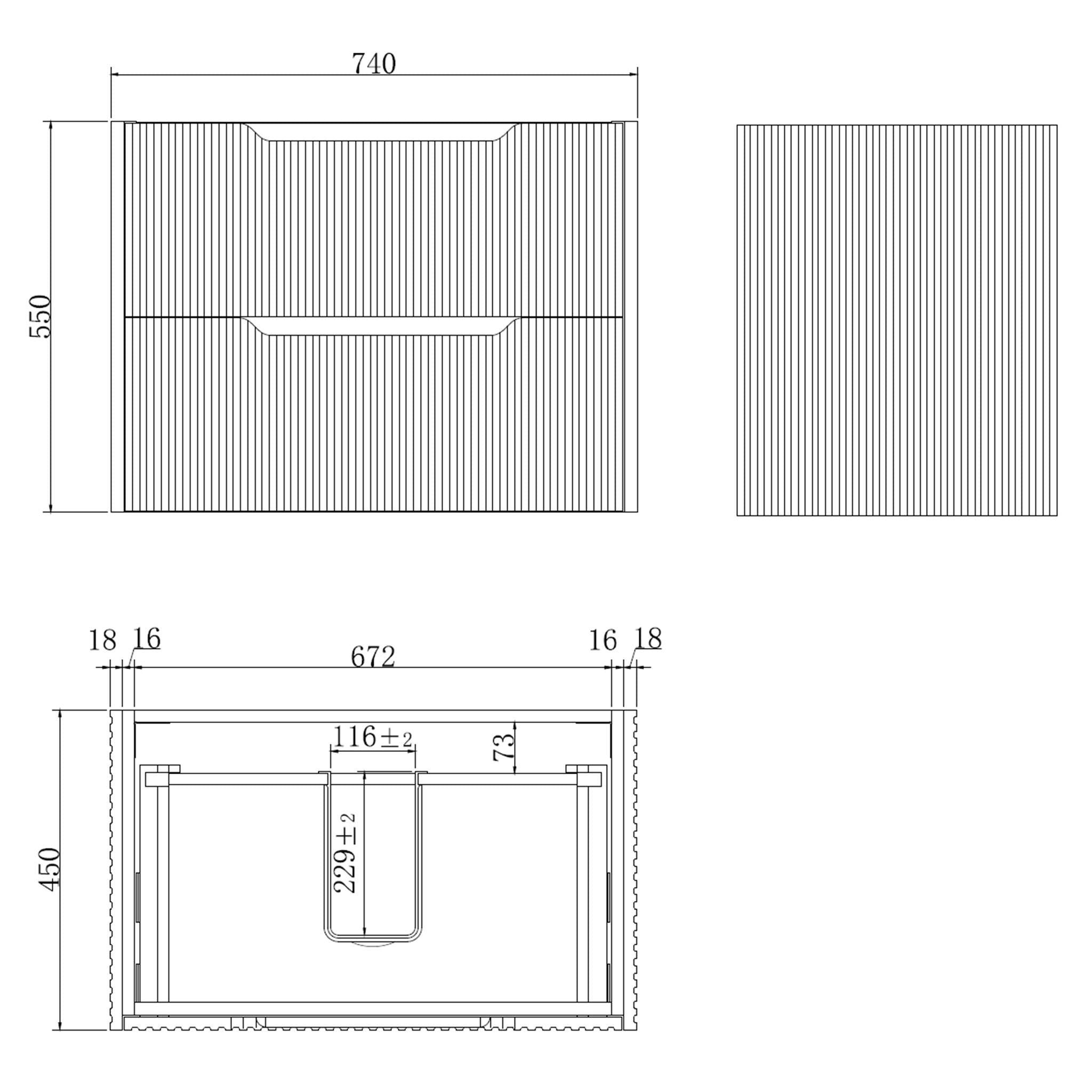 RIVA BALI AMERICAN OAK 750MM SINGLE BOWL WALL HUNG VANITY