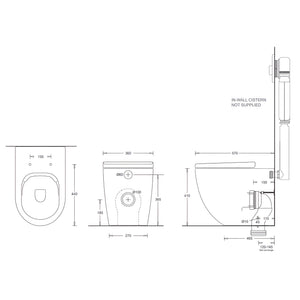JOHNSON SUISSE GEMELLI WALL FACED RIMLESS PAN TOILET WHITE