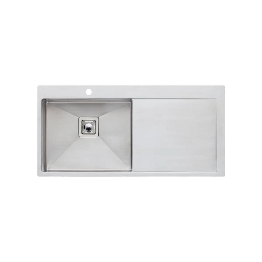 OLIVERI PROFESSIONAL SINGLE BOWL TOPMOUNT KITCHEN SINK WITH DRAINER STAINLESS STEEL 1040MM