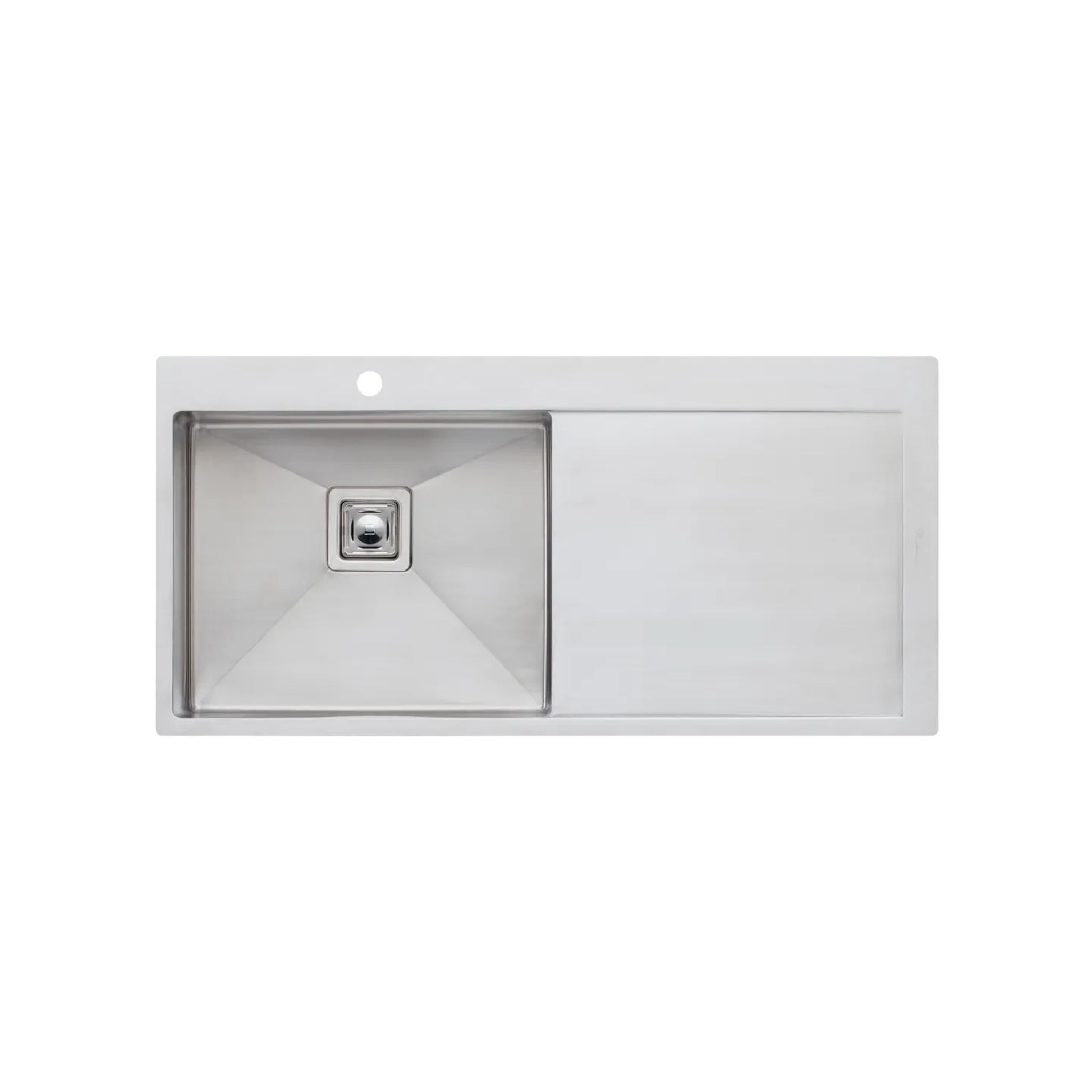 OLIVERI PROFESSIONAL SINGLE BOWL TOPMOUNT KITCHEN SINK WITH DRAINER STAINLESS STEEL 1040MM