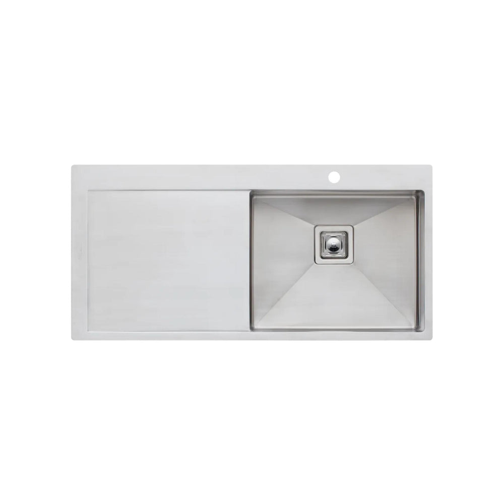 OLIVERI PROFESSIONAL SINGLE BOWL TOPMOUNT KITCHEN SINK WITH DRAINER STAINLESS STEEL 1040MM