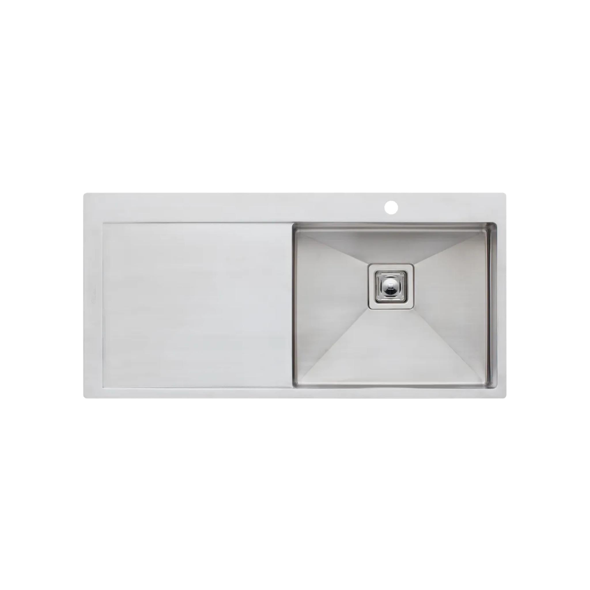 OLIVERI PROFESSIONAL SINGLE BOWL TOPMOUNT KITCHEN SINK WITH DRAINER STAINLESS STEEL 1040MM