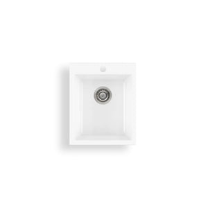 OLIVERI SICILY SINGLE BOWL FIRECLAY TOPMOUNT SINK GLOSS WHITE 339MM