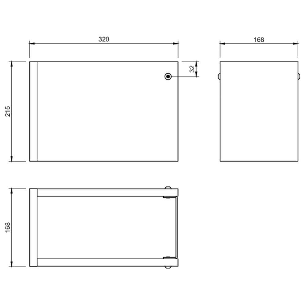 DUROCLASS STADIUM BASIN SHROUD 215MM GLOSS WHITE