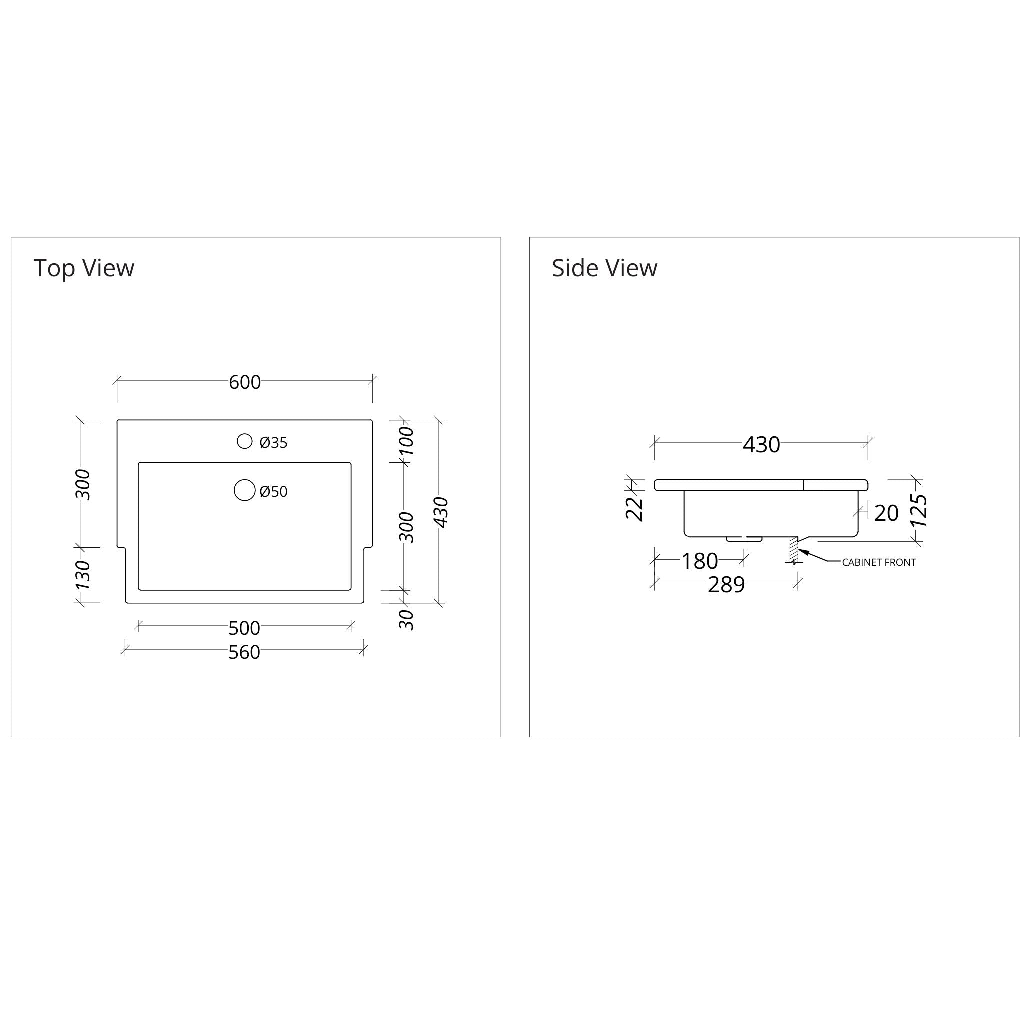 DUROCLASS MONACO FORWARD GLOSS WHITE SINGLE BOWL SEMI-RECESSED VANITY TOP (MULTIPLE SIZES AVAILABLE)